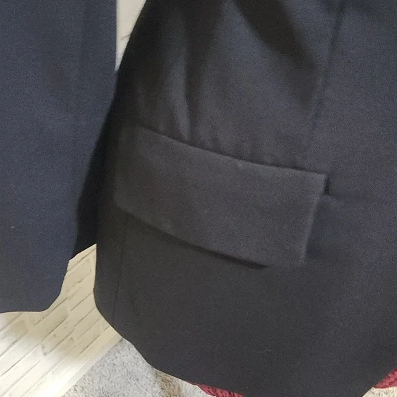 Norma Kamali SZ 10 Black 3 Button Lined Blazer - Picture 6 of 12